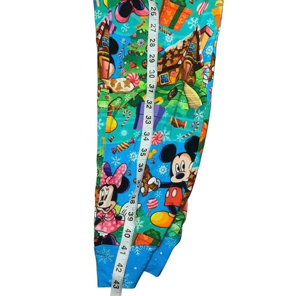 NWT Bamboo Joggers Disney Mickey & Minnie Christmas Gingerbread Sz Large STRETCH - Picture 5 of 10